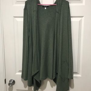 Laila Jayde drape cardigan with hood